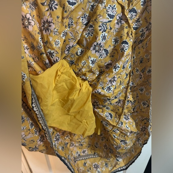 Evereve Collette floral spaghetti strap maxi  yellow adjustable straps sundress - Picture 11 of 11